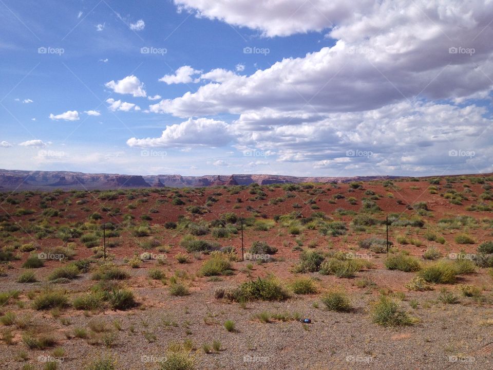 Desert Sky. Desolate Desert