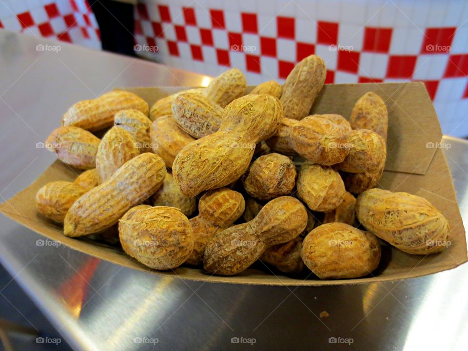 Peanuts. Salted, Roasted peanuts