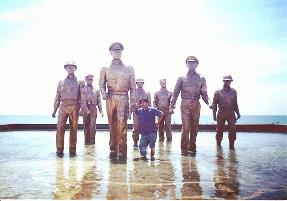 Statues on General McArthur Landing in Leyte Philippines