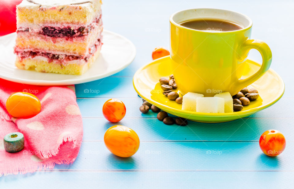 Still life with sweets and coffee