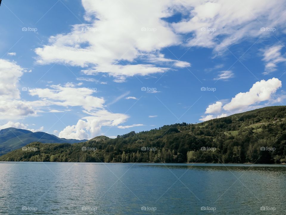 A beautiful view from a boat. Spending time with family and friends on a river. 