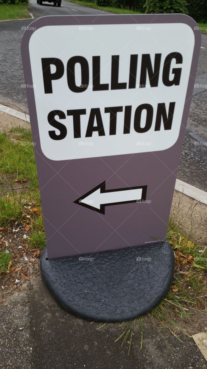 polling station sign