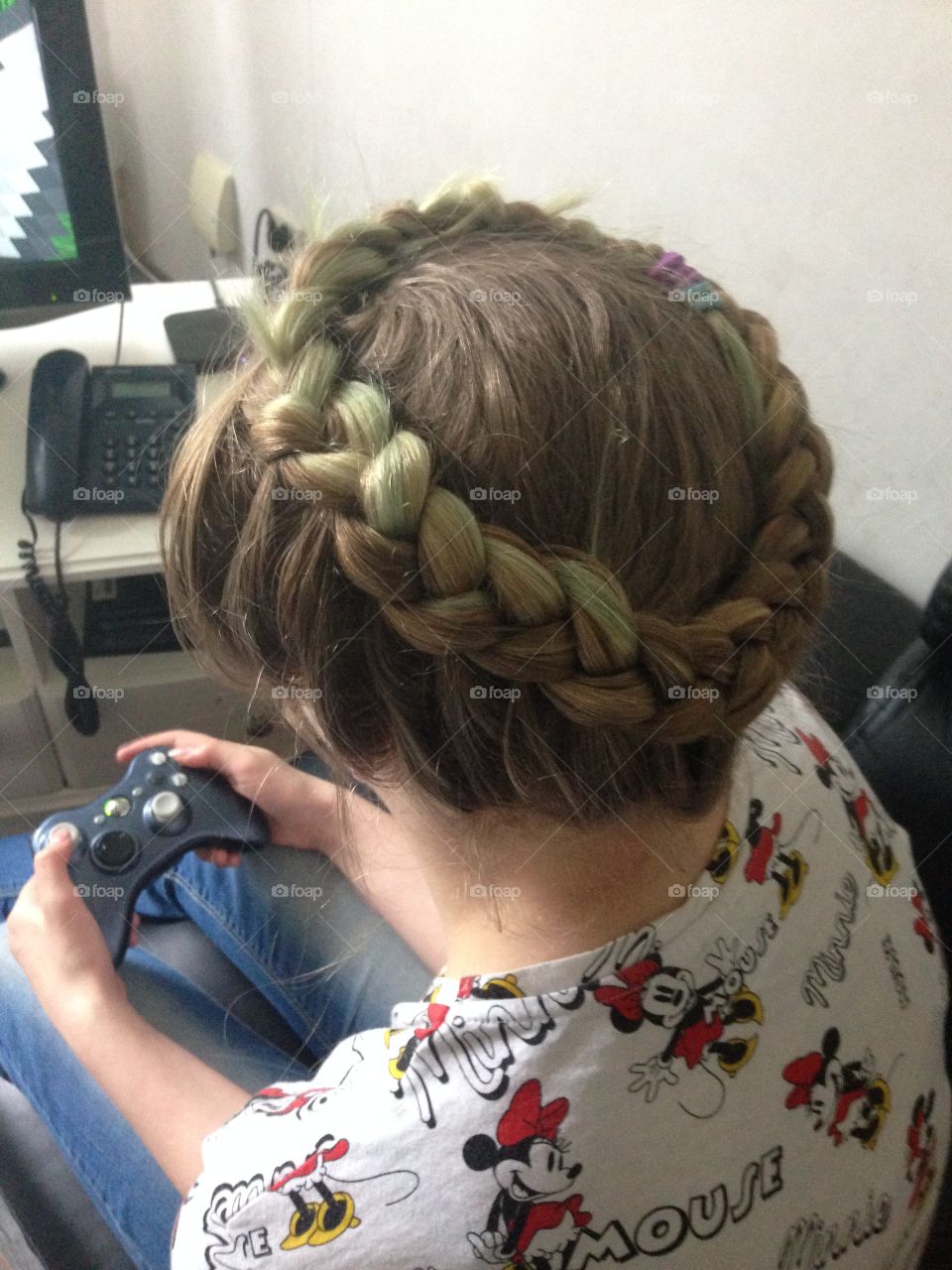 Girl with braided hair