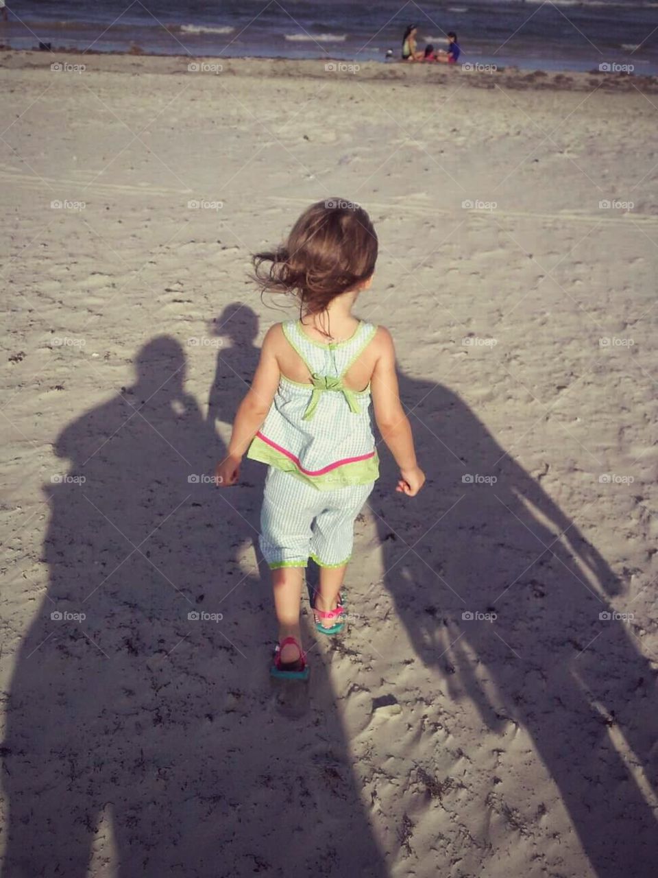 Beach corpus christi tx padre Island child girl sand shadow