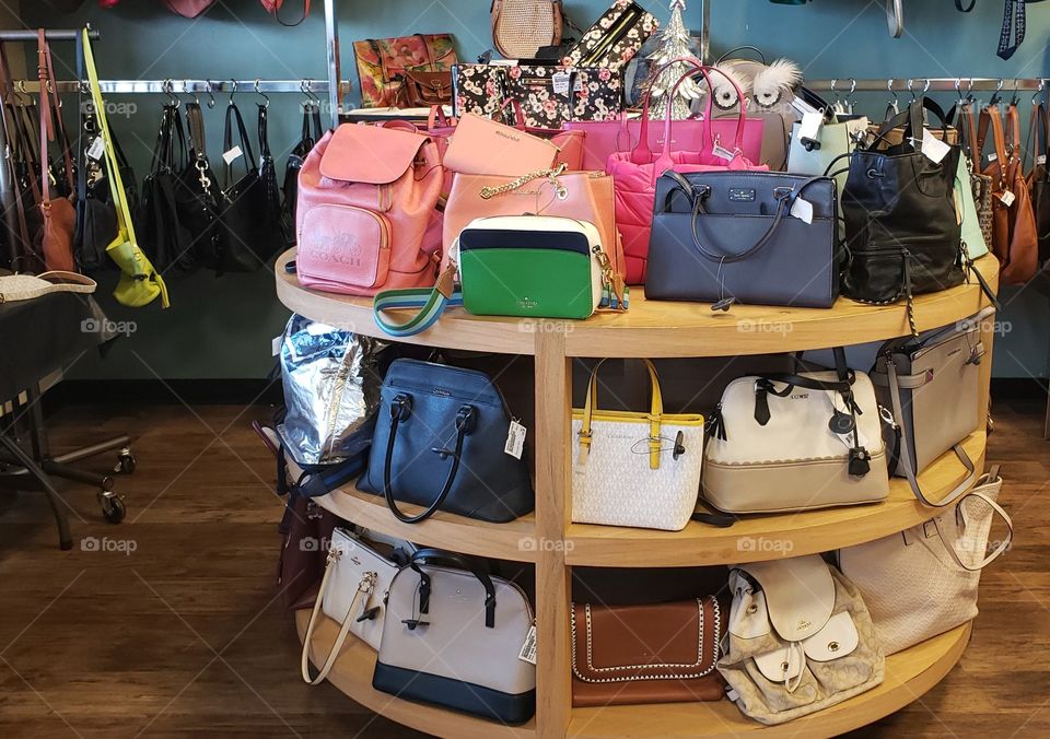 High-end Purses on Display