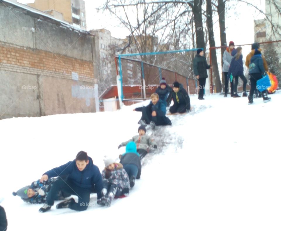 Snow, Winter, Cold, Sledge, Sled