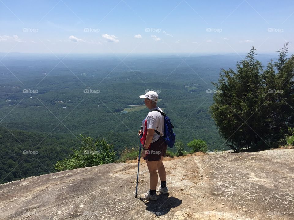 Hiker on mountaintop