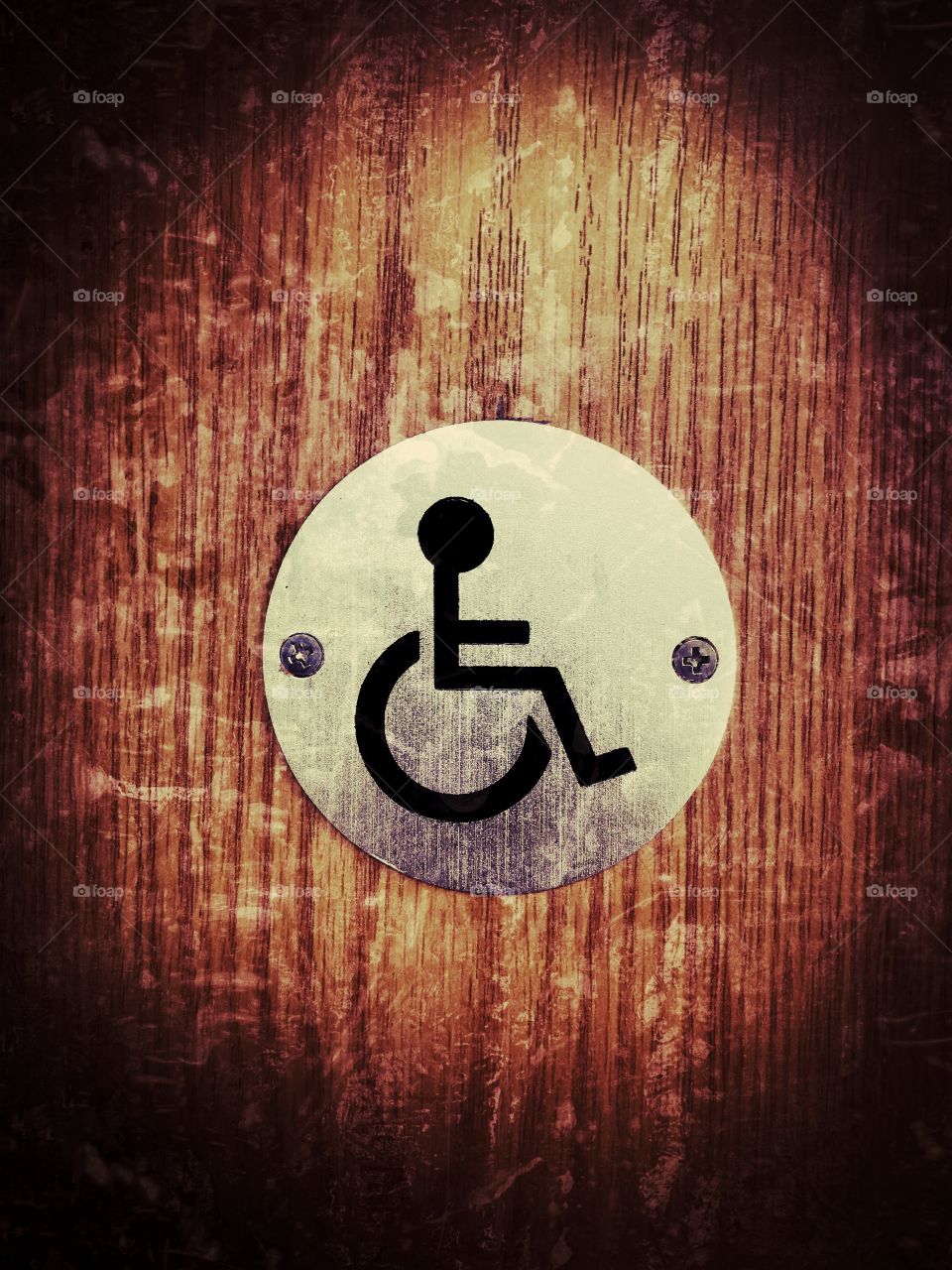 Disabled toilet sign 