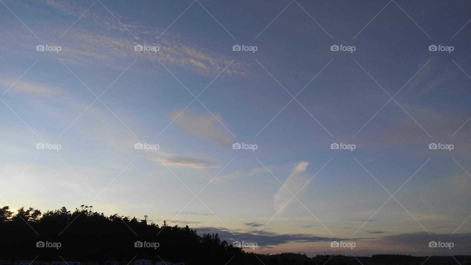 Pacific Sky at Dusk, Whidbey Island, Washington, USA