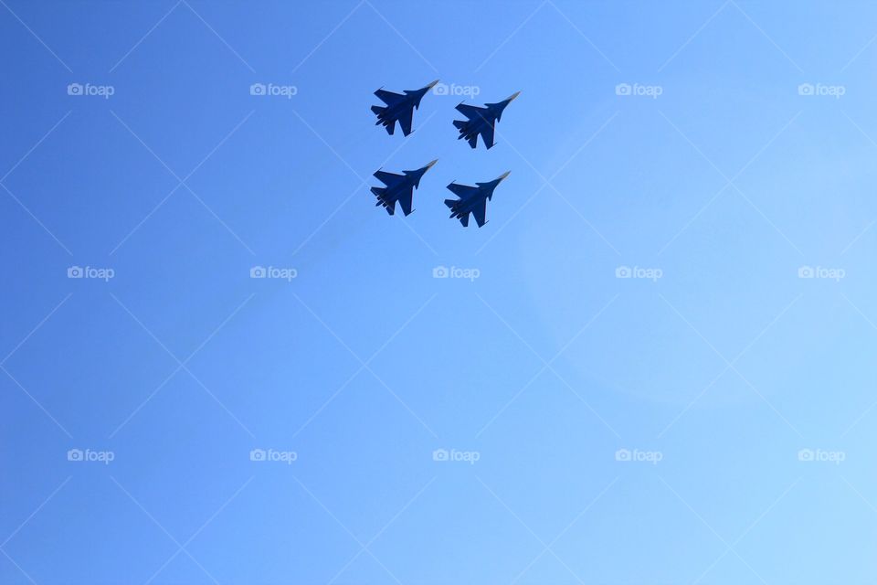 Russian military aviation perfomance on an airshow MAKS