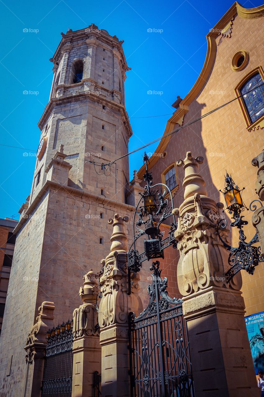 Low angle view of church, Spain