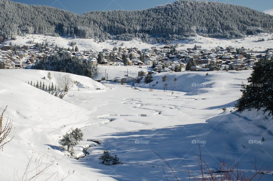 Rhodope Mountains, winter landscape