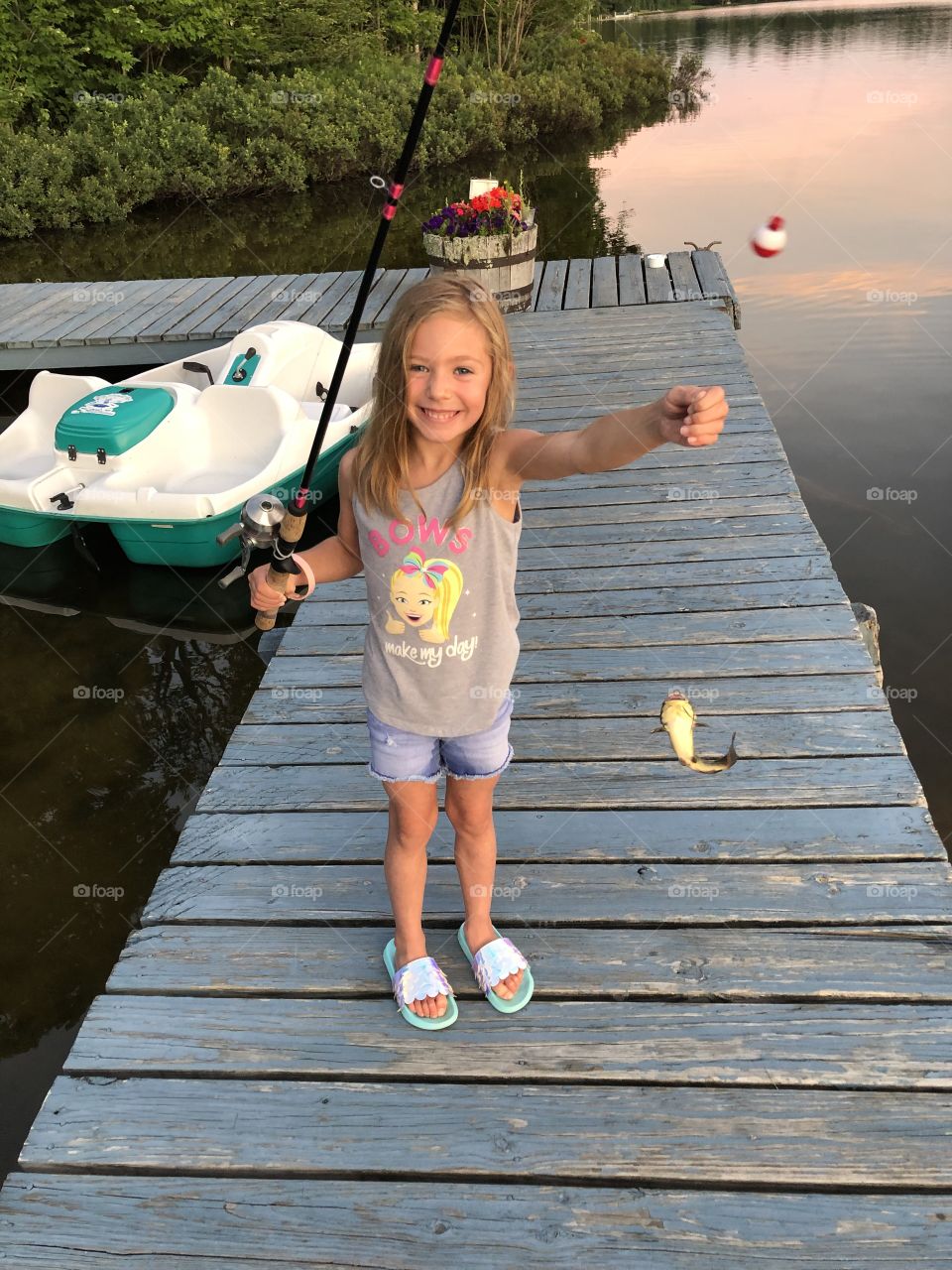 Her first fish!