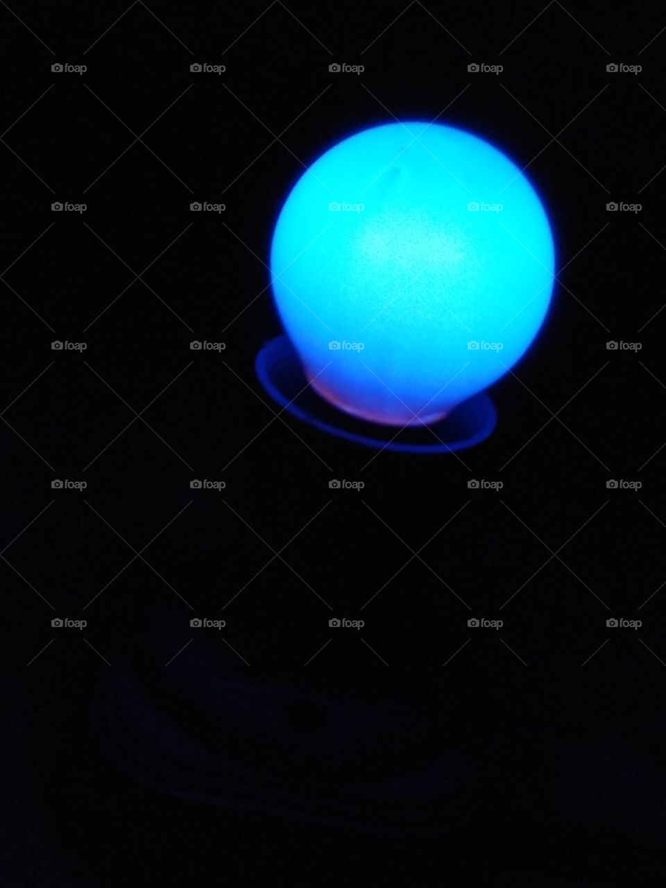 A lighting bulb..blue in color...!
