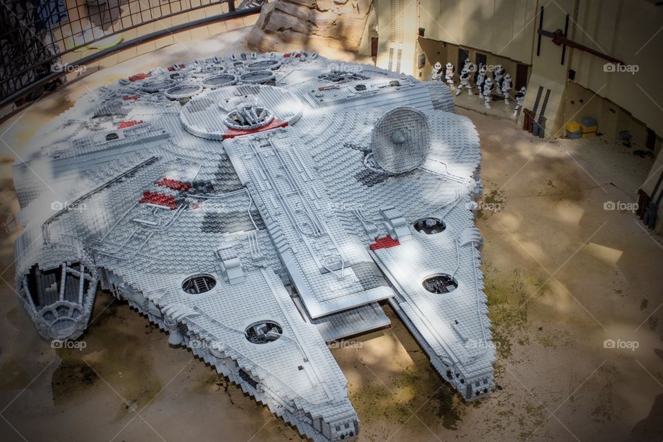 Millennium falcon made in LEGO.