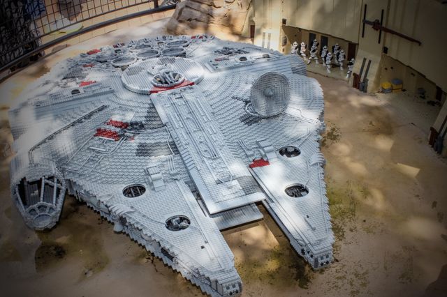 Millennium falcon made in LEGO.