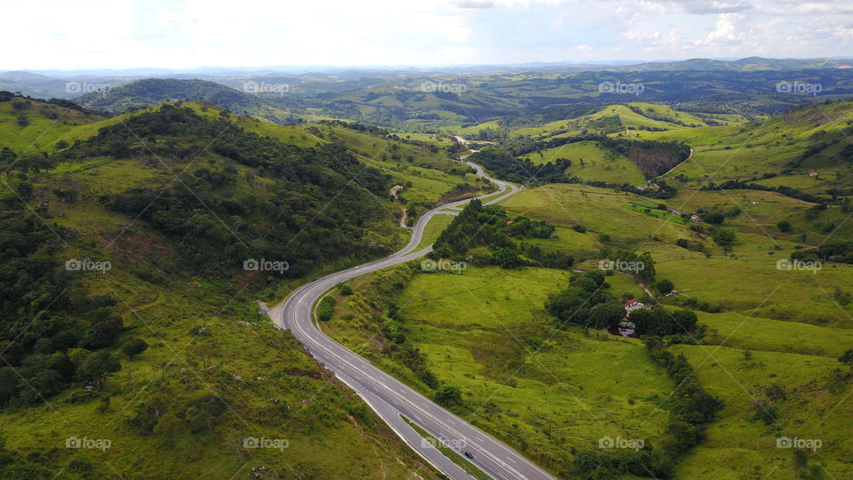 Country road passing through mountain