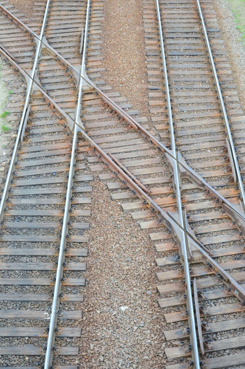 three railways crossing