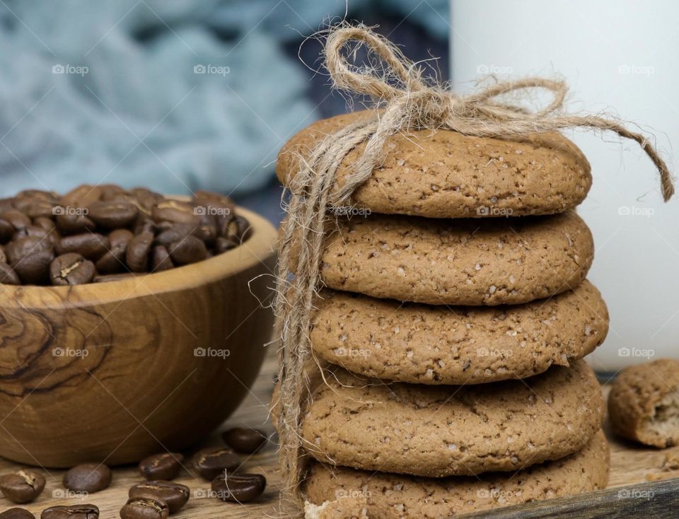cookies and coffee beans