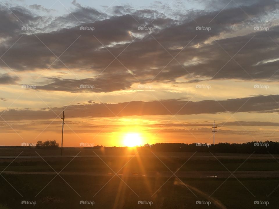 Prairie sunset