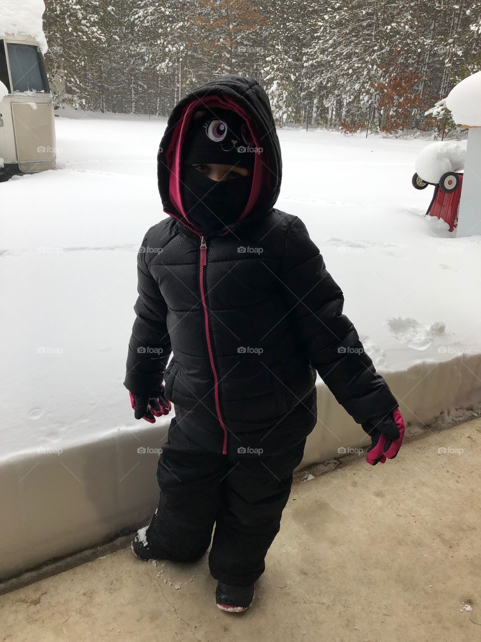 Kid in the snow 