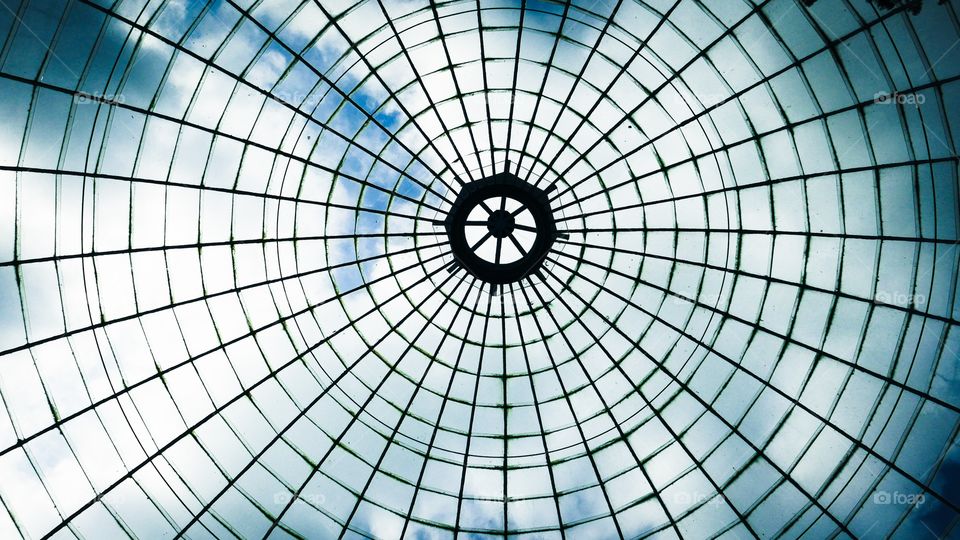 Glass dome roof