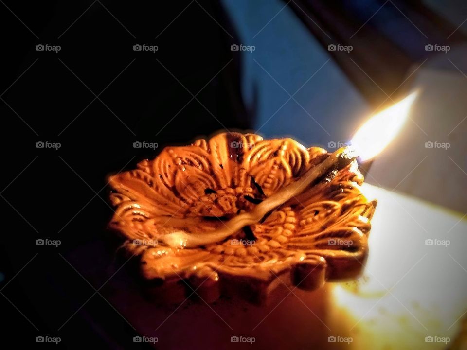 a photo of a 'dipak' clicked on occasion of dipawali