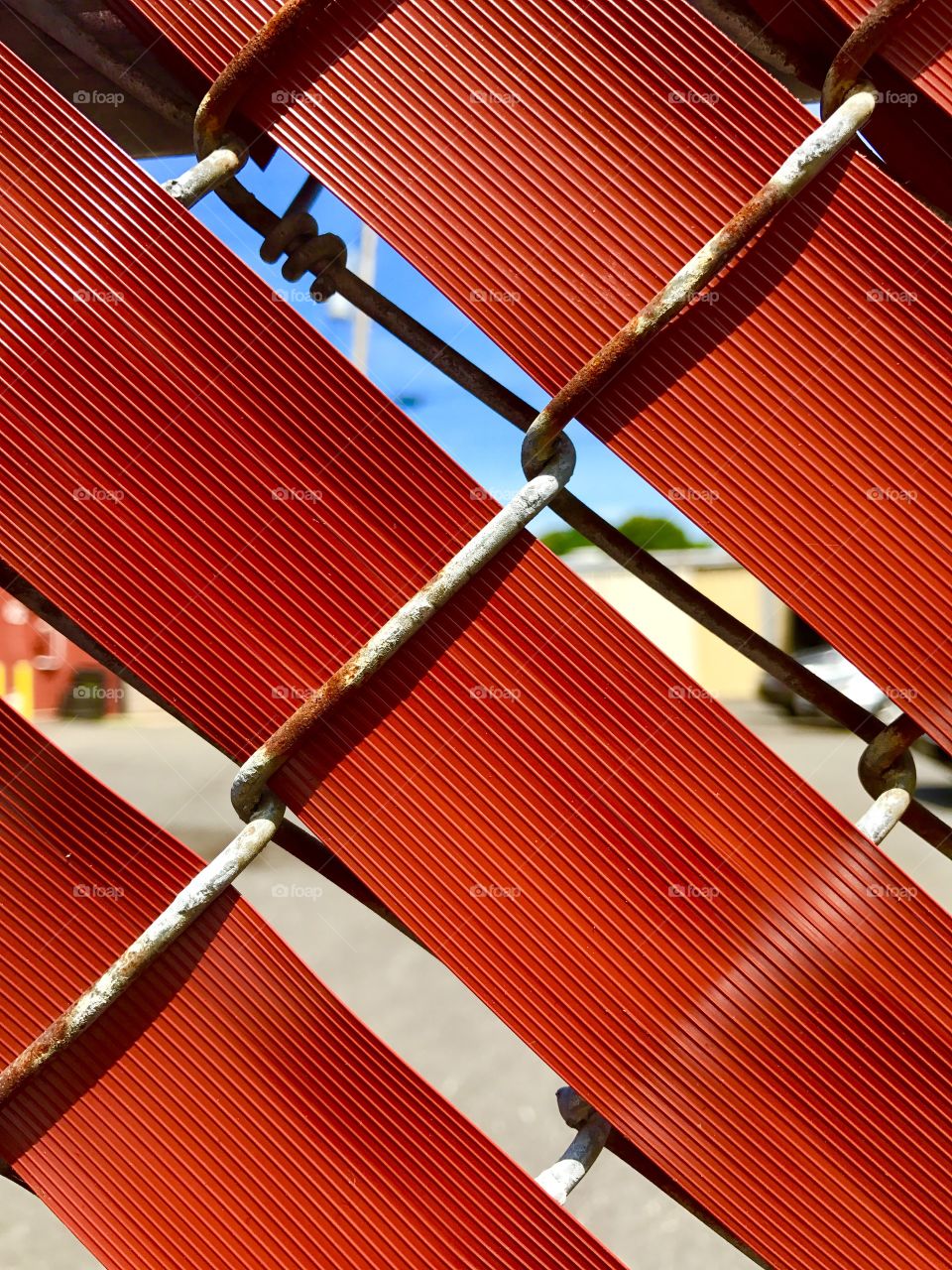 Close-Up Red Fence