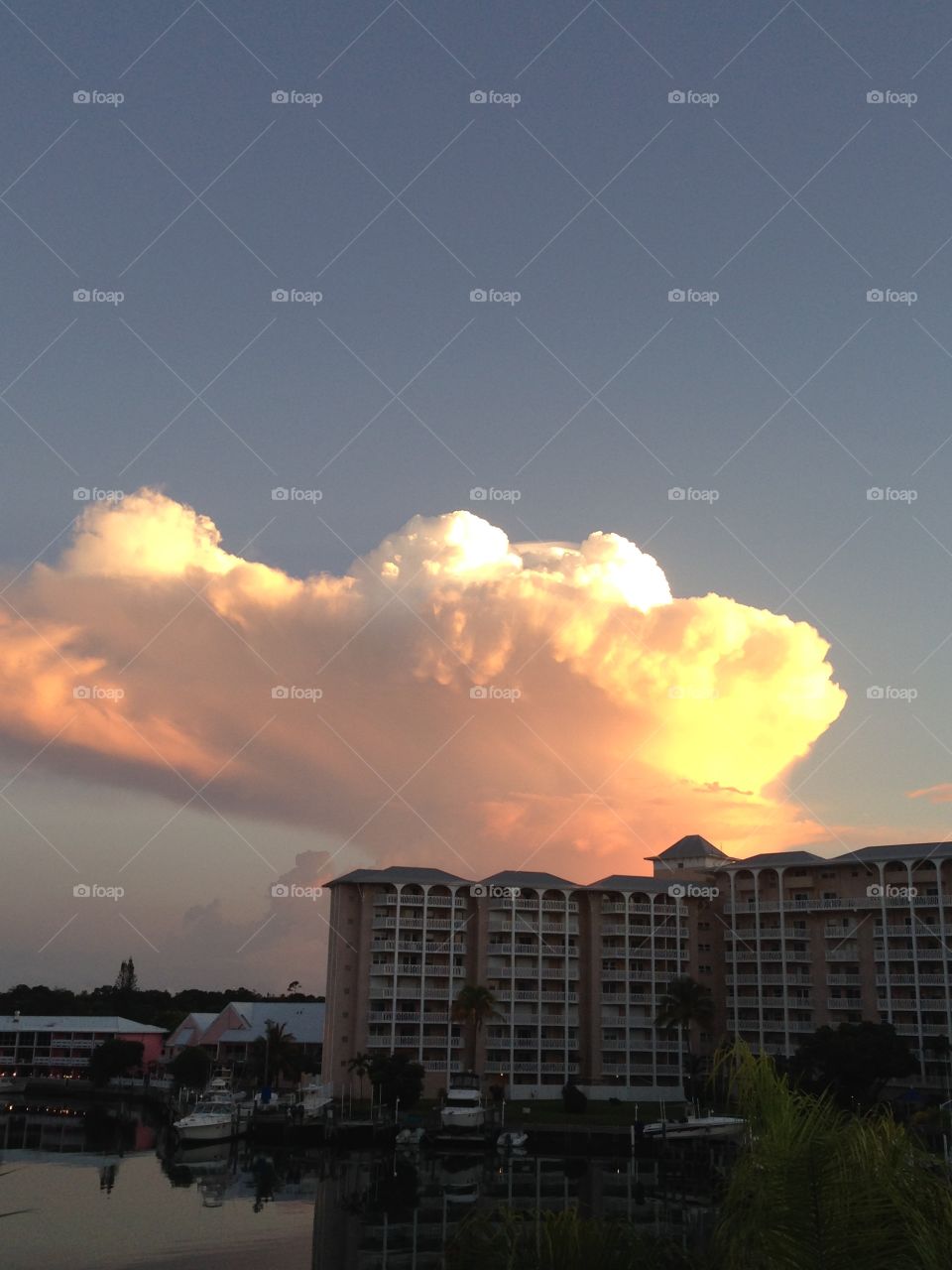 Morning cloud. Freeport, Bahamas 
