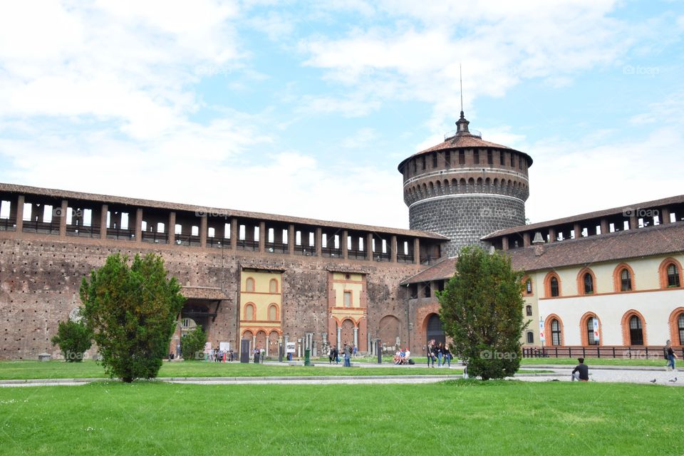Sforza Castle in Milan, Italy