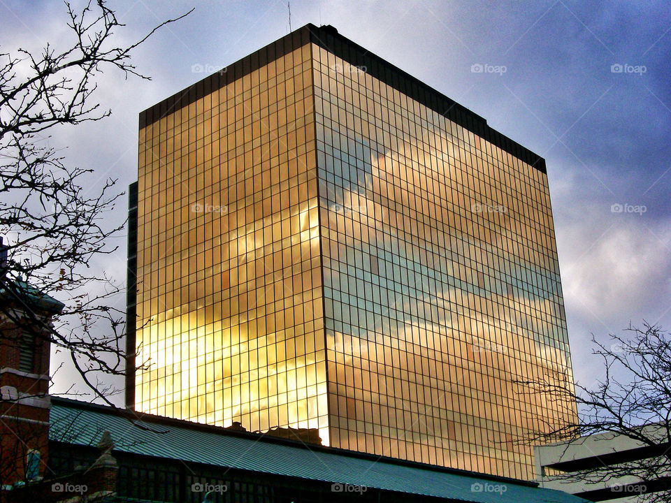 pretty sunset clouds building by brockwillis