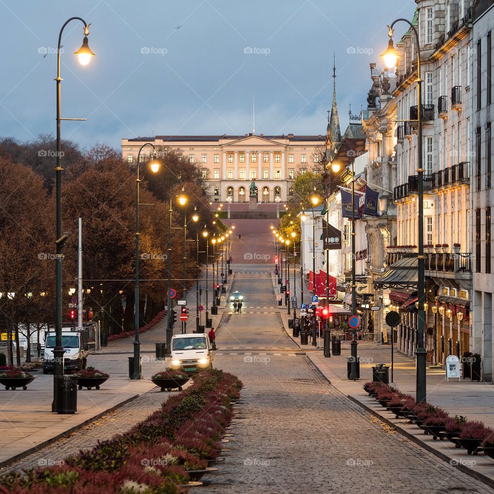 Oslo Royal Castle early morning