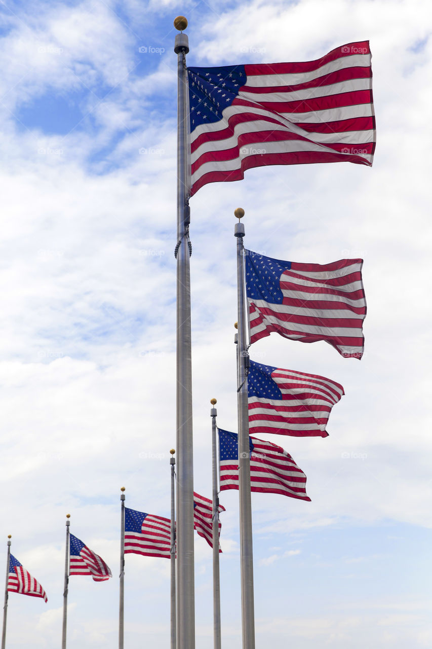 USA flags