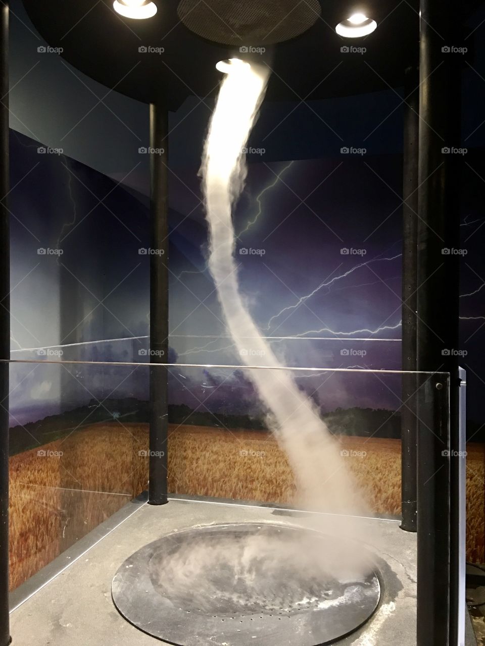 Tornado simulator.