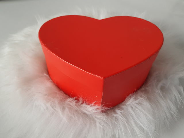 Red shaped heart Love