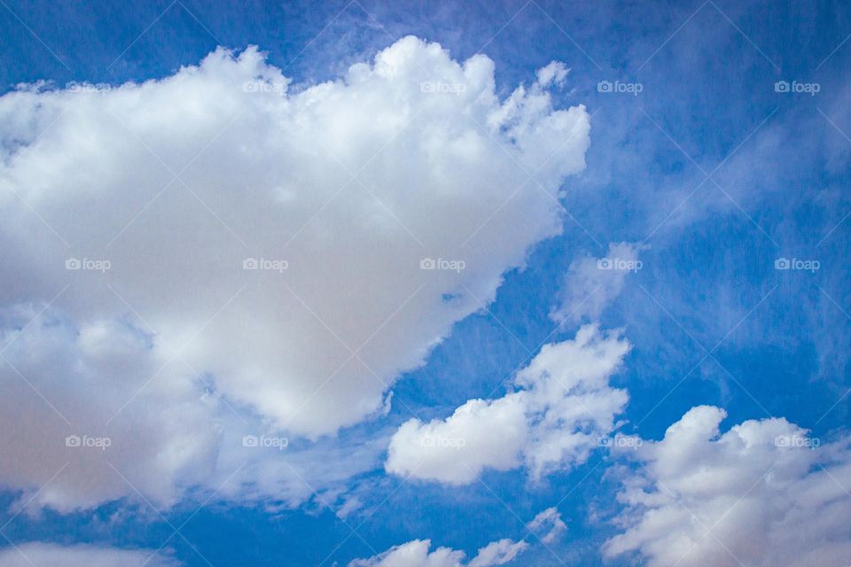 beautiful heart cloud shape in the sky