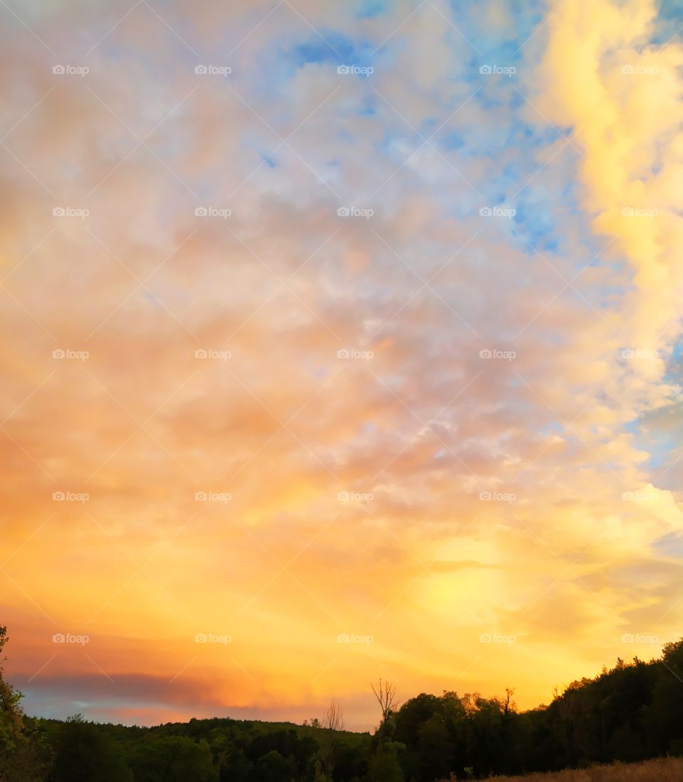 ciel couche de Soleil