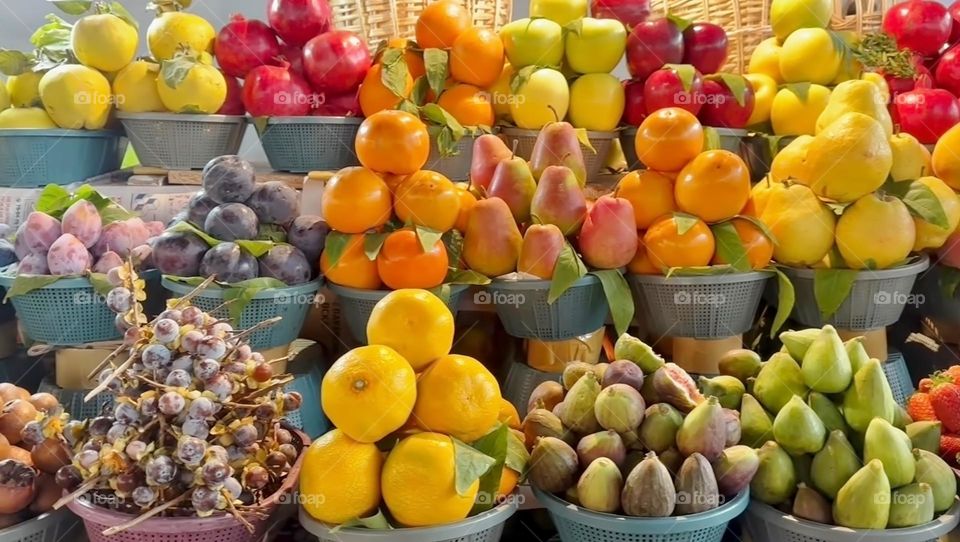 Fruits on display