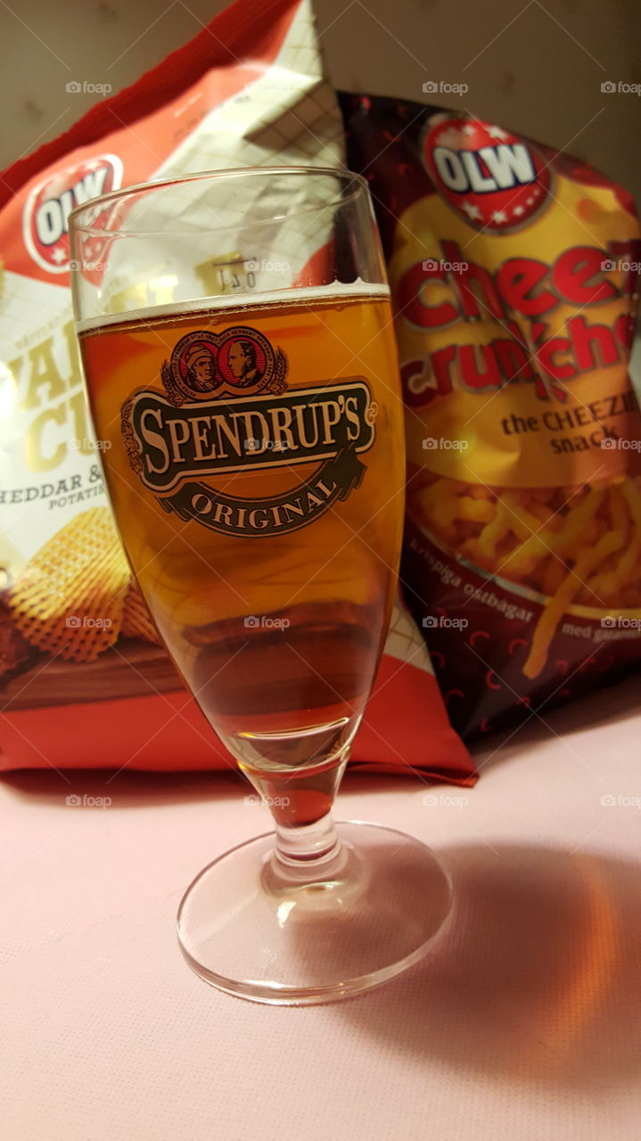snacks and beer