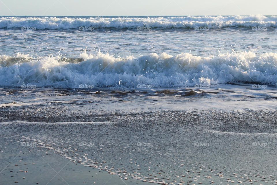 Waves of the Pacific ocean,  Paloseco Beach,  Costa Rica