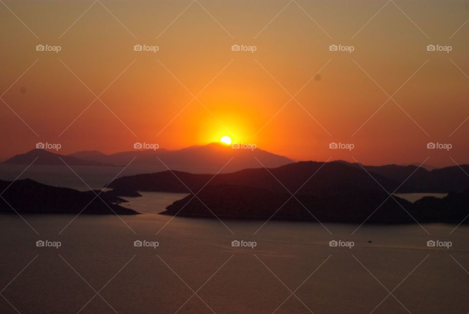Landscape view of sunset