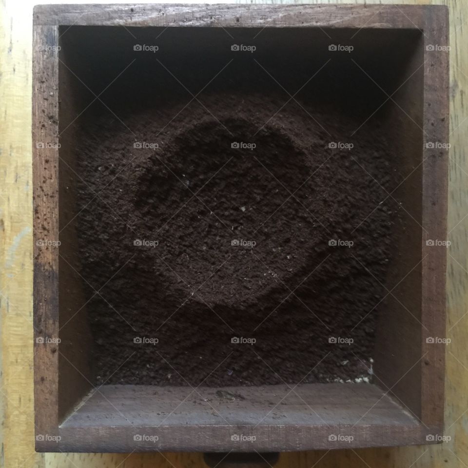 Dark roast fresh grounded coffee 