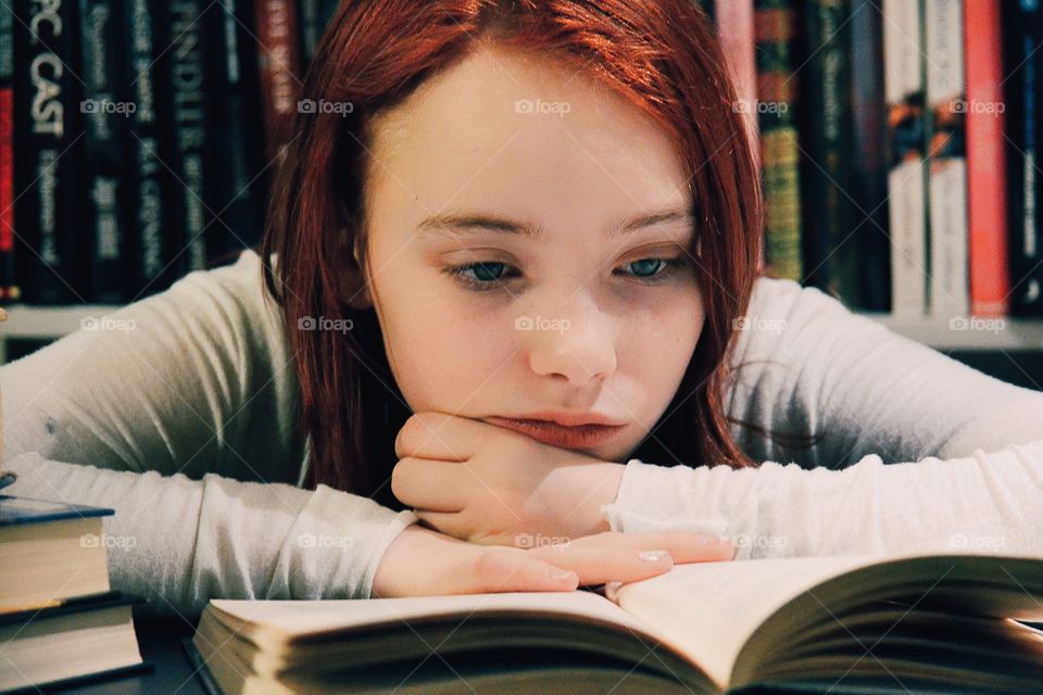 Girl reading a book