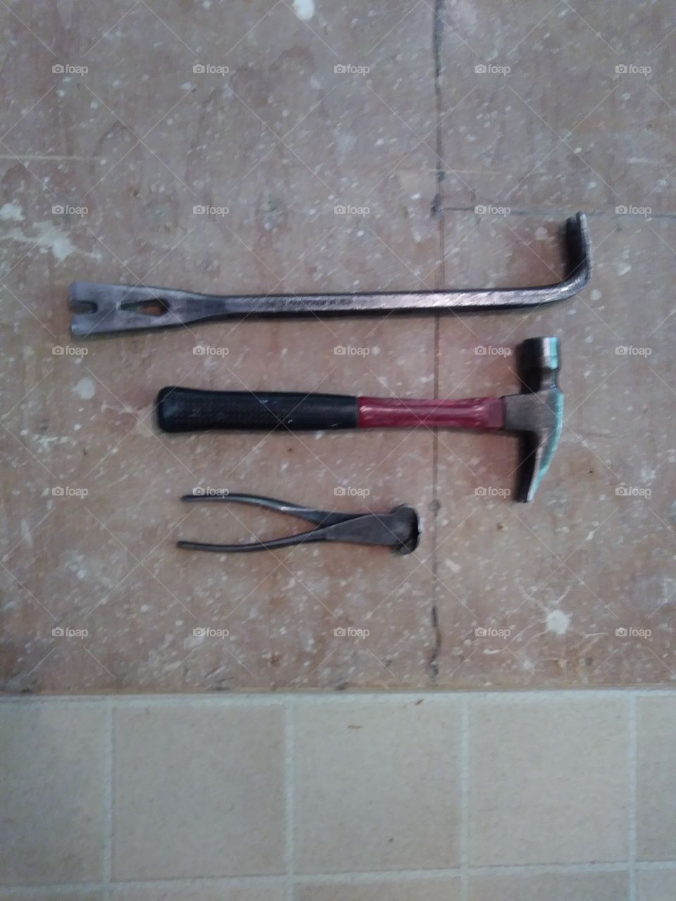 tools on the floor