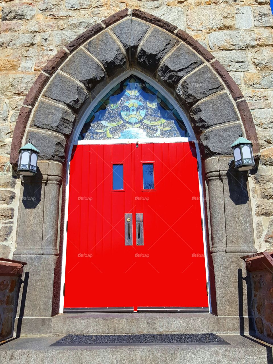 red church door
