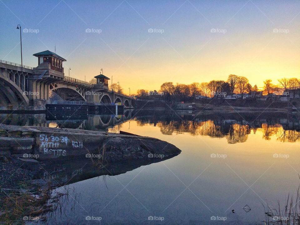 Bridge on river