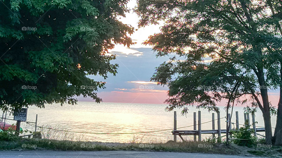 Lake Erie Sunset beach pretty soft no filter Northeast Pa