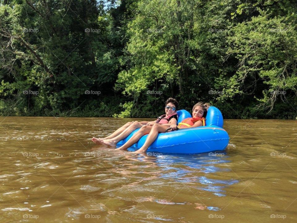 Floating down the river