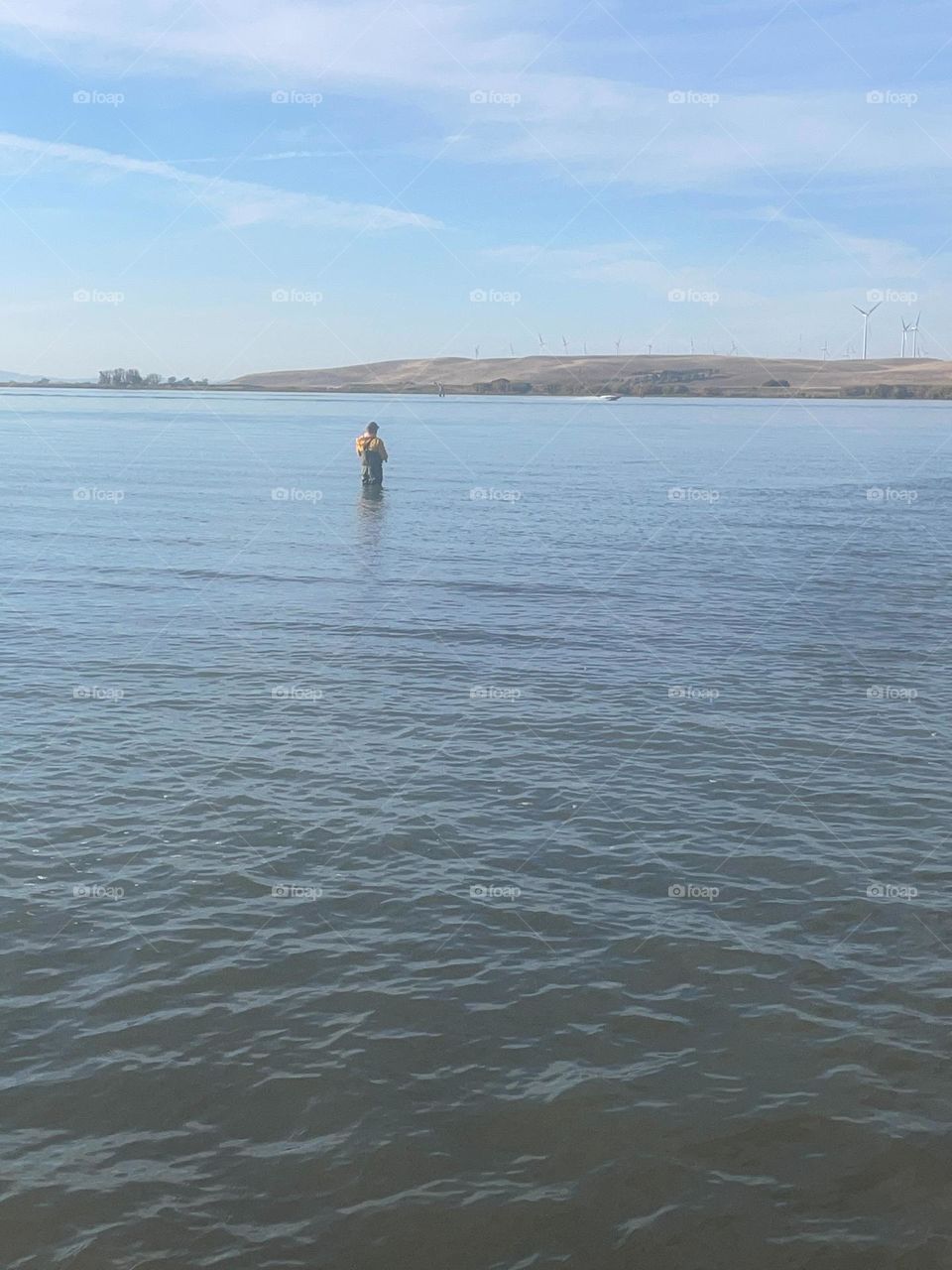 Photograph of a man fishing 