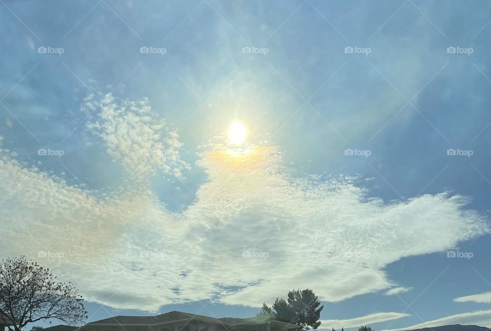 Ángels blessings the earth.